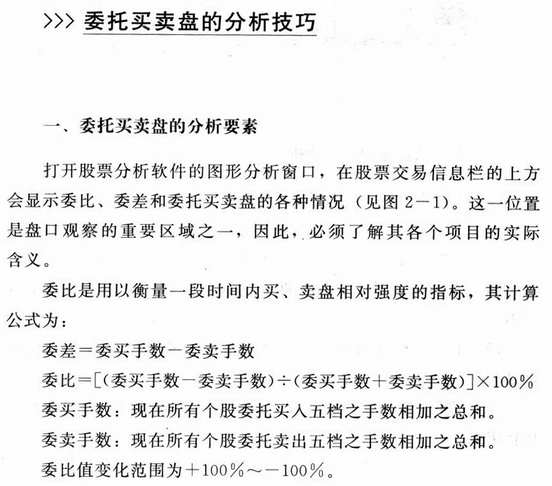 委托买卖盘图解分析 看盘入门图解教程