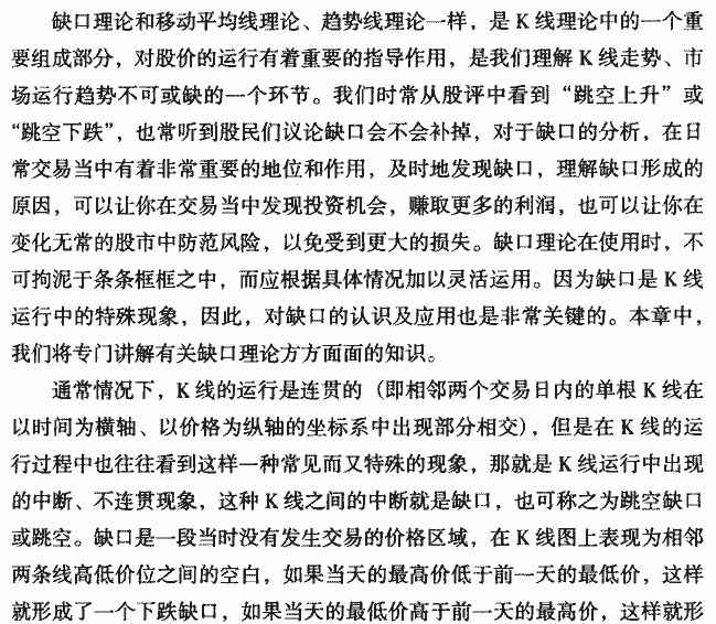 什么是缺口 K线形态实战解析