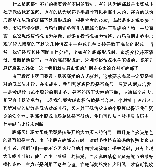 底部大阳线案例分析 K线形态实战解析