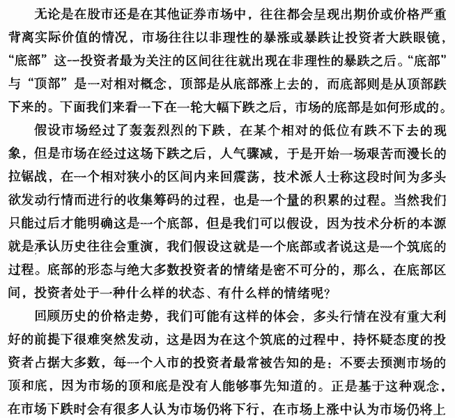 底部呼形成 K线形态实战解析