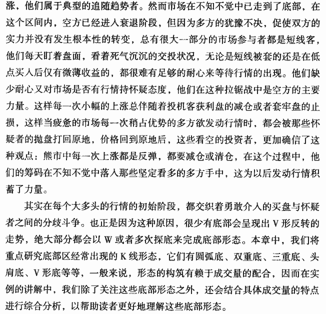 底部呼形成 K线形态实战解析