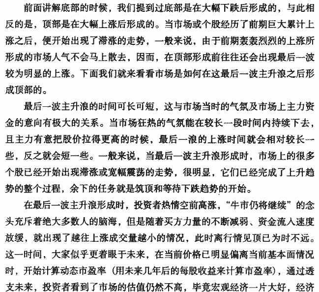 顶部呼形成 K线形态实战解析