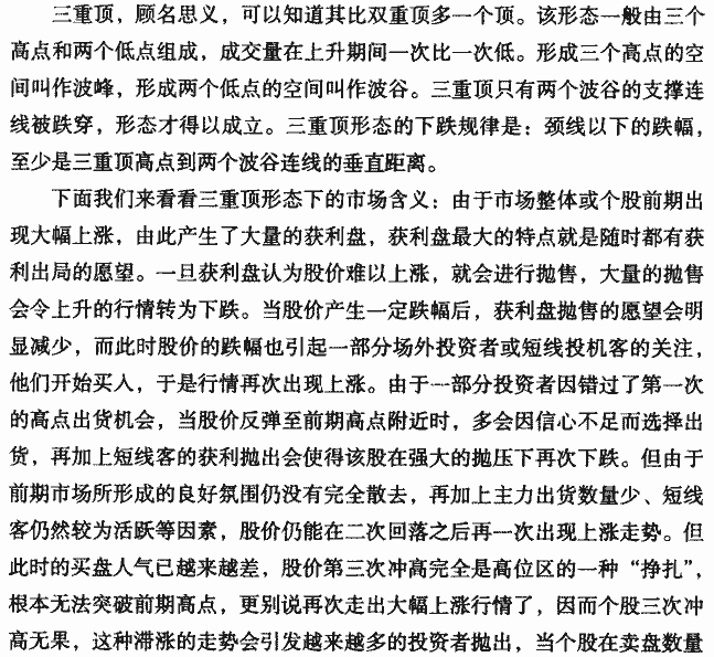 三重顶 K线形态实战解析