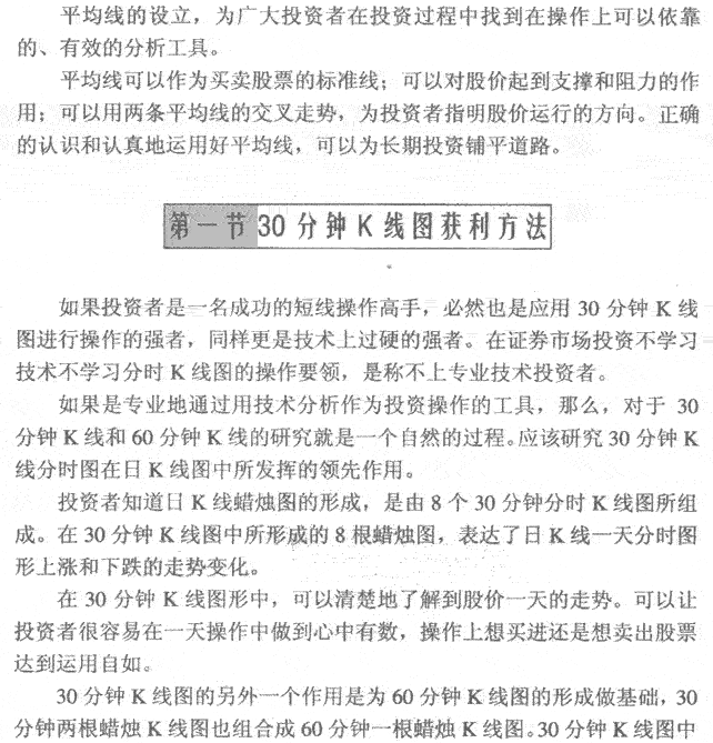 30分钟图均线盈利方法