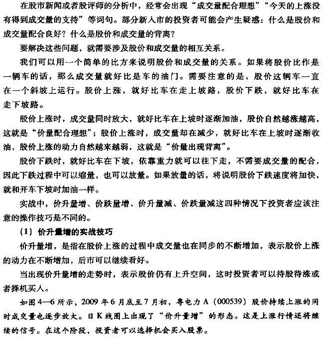 价量配合与价量背离 股票投资入门