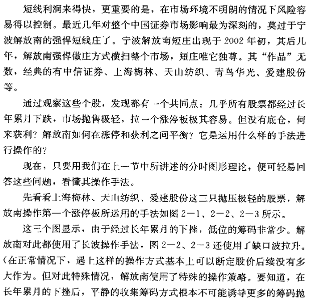 宁波解放南短线手法解读