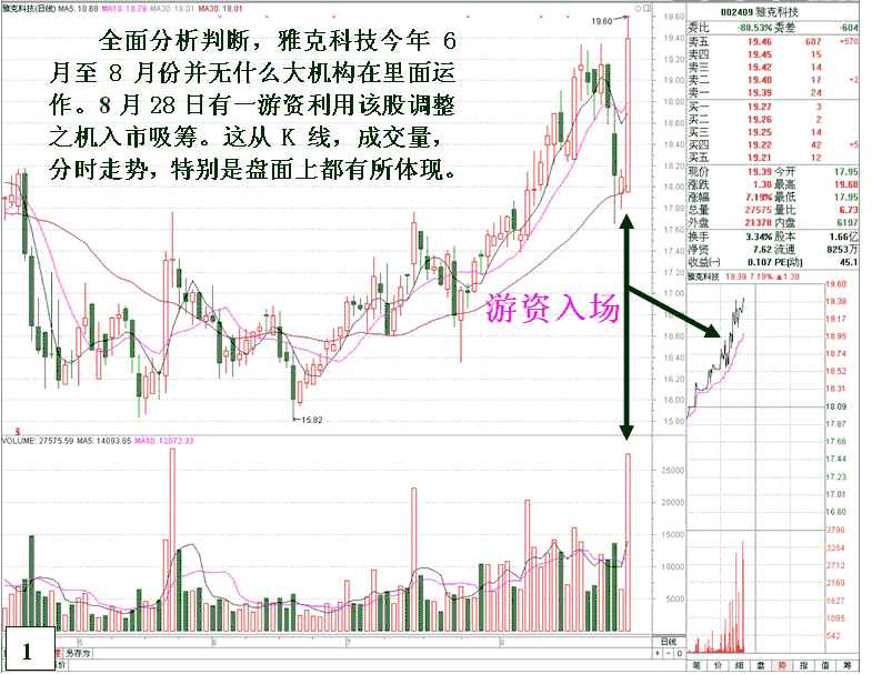 雅克科技庄家扫货分析 股票实战分析图解