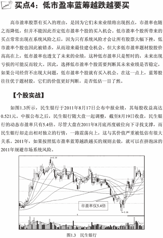 低市盈率蓝筹股越跌越买