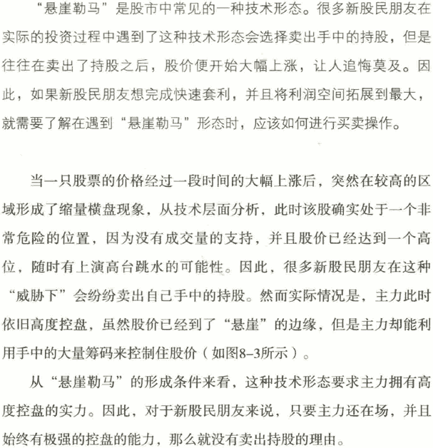 技术形态买卖点 悬崖勒蚂