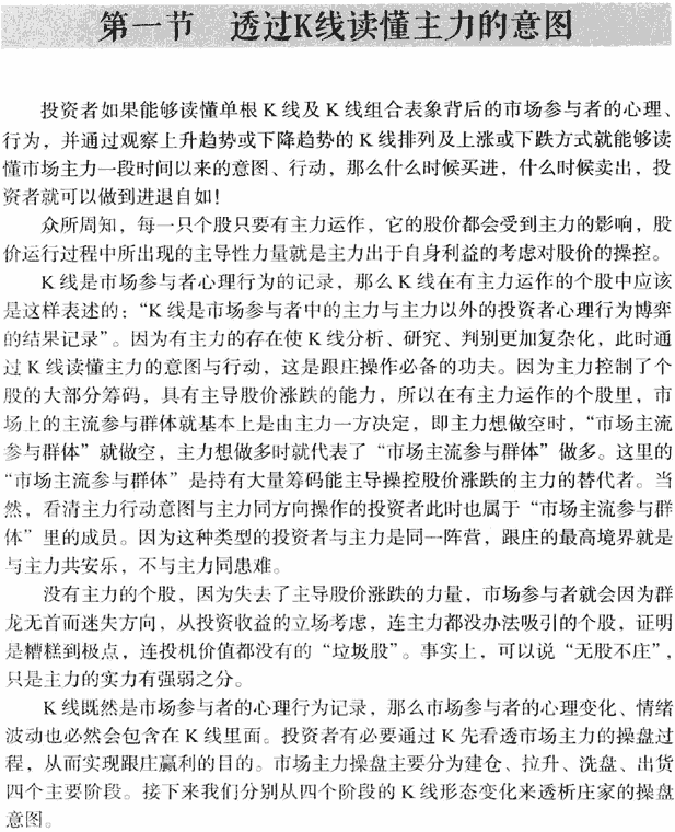 K线分析庄家主力 图解